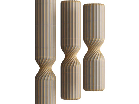 Twist pendent lamp Draai hanglamp 3D Model
