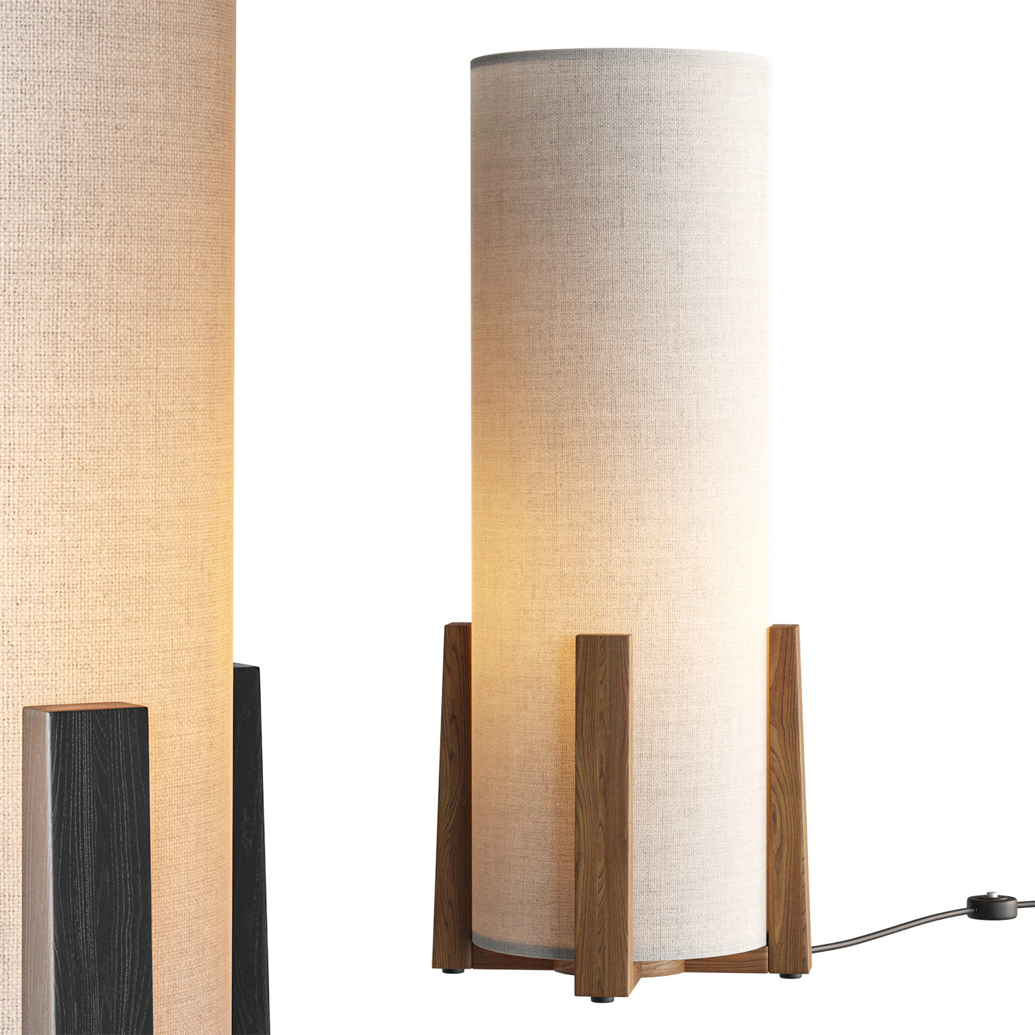 Breton 1 Light Table Lamp in Natural 3D Model .c4d .max .obj .3ds .fbx .stl .blend 