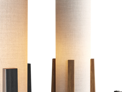 Breton 1 Light Table Lamp in Natural 3D मॉडल