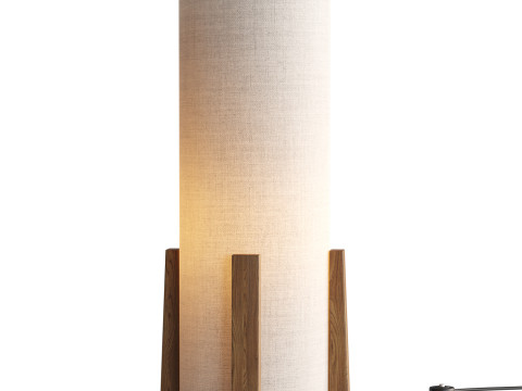 Breton 1 Light Table Lamp in Natural Model 3D