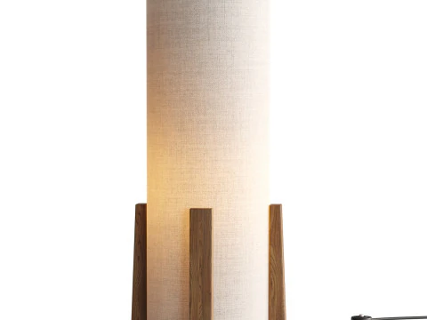 Breton 1 Light Table Lamp in Natural 3D Model