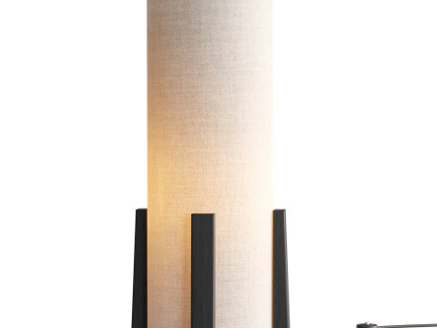 Breton 1 Light Table Lamp in Natural 3D Model