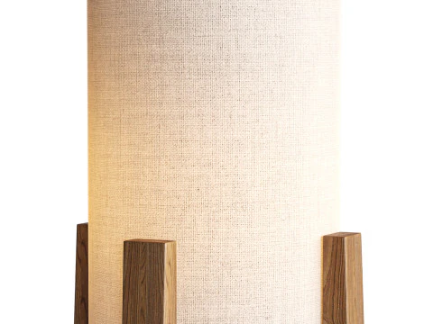 Breton 1 Light Table Lamp in Natural 3D Model