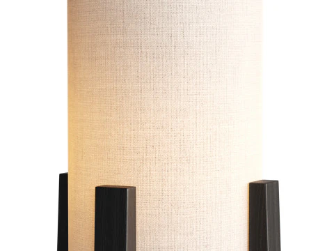 Breton 1 Light Table Lamp in Natural 3D Model
