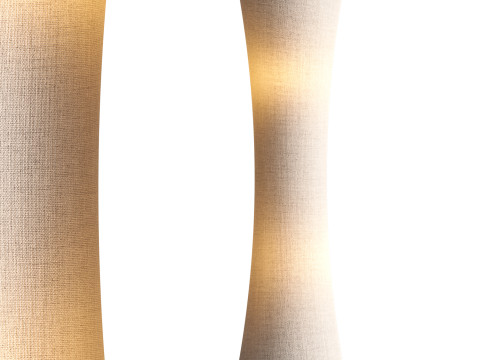 Fabric floor lamp Liana with a concave shape Model 3D