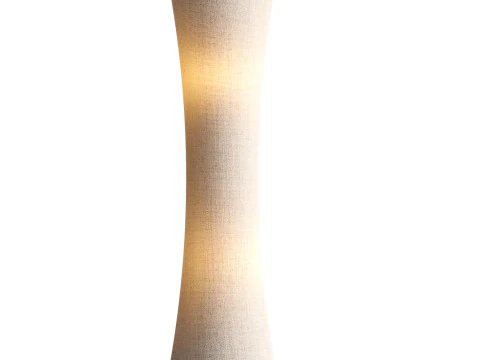 Fabric floor lamp Liana with a concave shape 3D Model