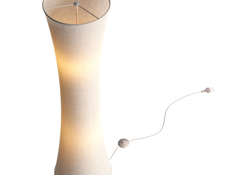 Fabric floor lamp Liana with a concave shape 3D 模型