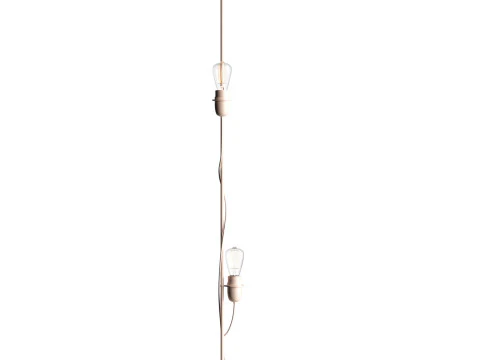Fabric floor lamp Liana with a concave shape 3D Model