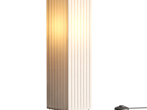 White fabric floor lamp Janno 3D-Modell