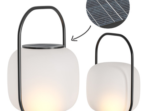 Waterproof Portable LED Rechargeable Solar Powered Outdoor Floor Lamp Model 3D