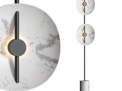 Double Moon Floor Lamp by Radilum 3D Model