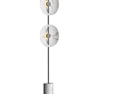 Double Moon Floor Lamp by Radilum 3D Model