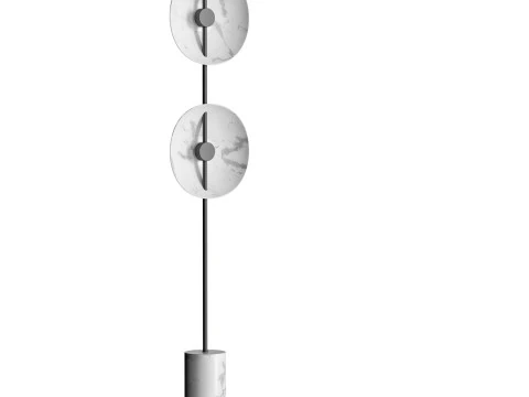 Double Moon Floor Lamp by Radilum 3D Model