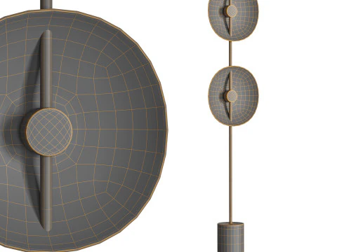 Double Moon Floor Lamp by Radilum 3D Model
