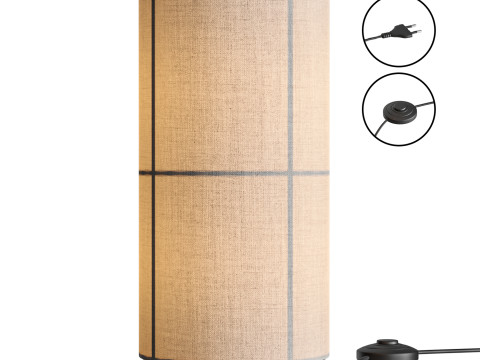 EXCLUSIVE FABRIC STRIP LAMPSHADE DESIGN TABLE LAMP 3D मॉडल