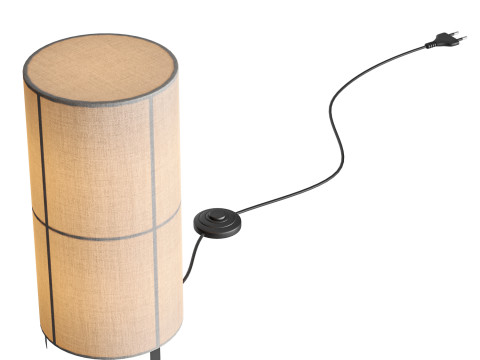 EXCLUSIVE FABRIC STRIP LAMPSHADE DESIGN TABLE LAMP 3D Модель