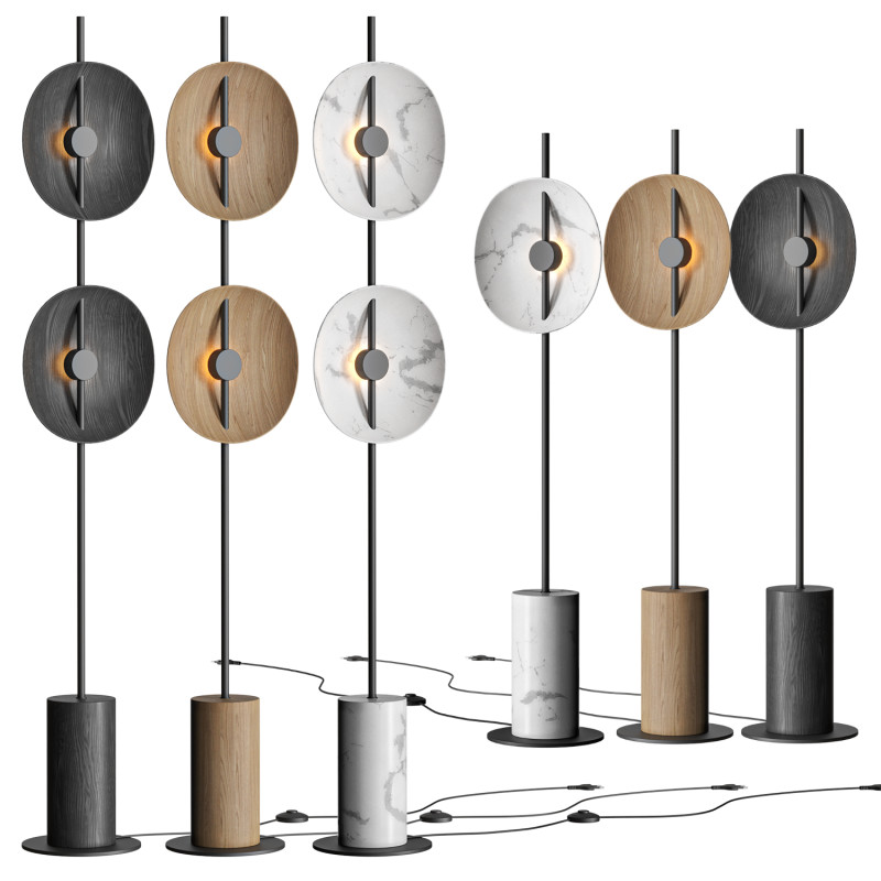 Double Moon Floor Lamp by Radilum Modelo 3D .c4d .max .obj .3ds .fbx .stl .blend