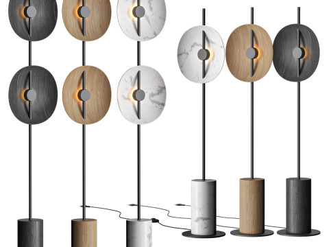 Double Moon Floor Lamp by Radilum Model 3D