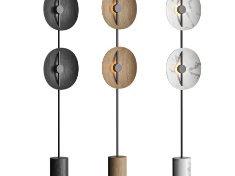 Double Moon Floor Lamp by Radilum 3D Model