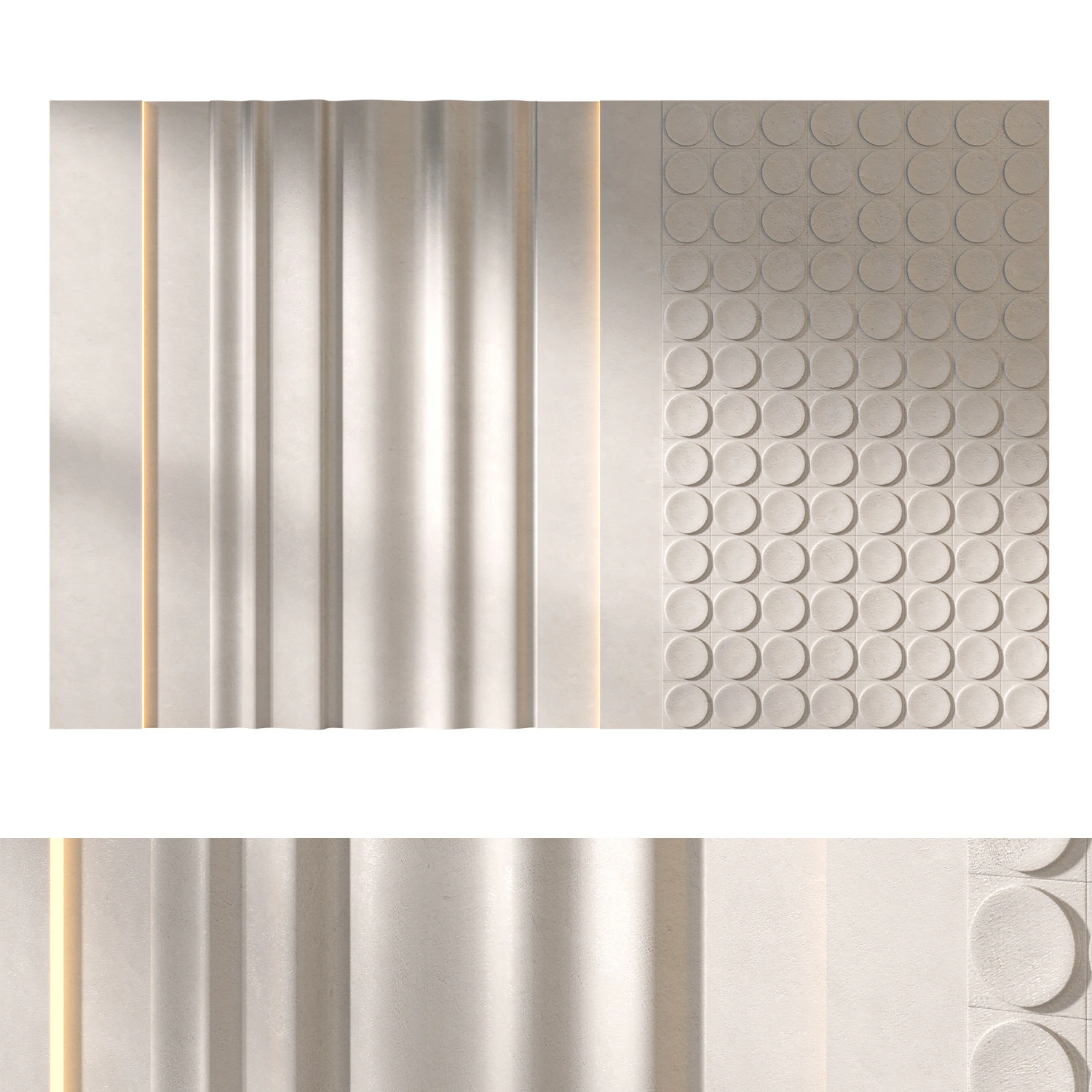 Headboard 3d Wall Panel 06 3D Model .c4d .max .obj .3ds .fbx .stl .blend 