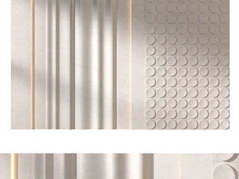 ヘッドボード 3D 壁パネル 06 3Dモデル