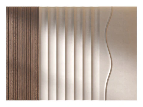 ヘッドボード 3D 壁パネル 08 3Dモデル