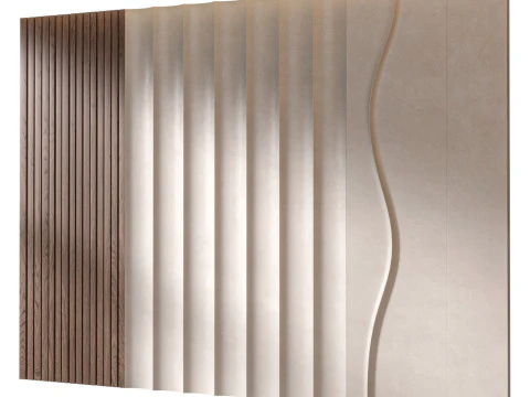 ヘッドボード 3D 壁パネル 08 3Dモデル