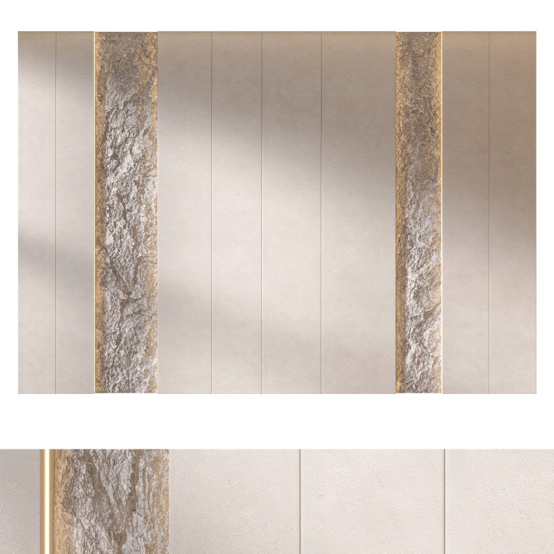Headboard 3d Wall Panel 09 Modello 3D .c4d .max .obj .3ds .fbx .stl .blend