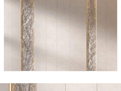 Kopfteil 3D-Wandpaneel 09 3D Modell