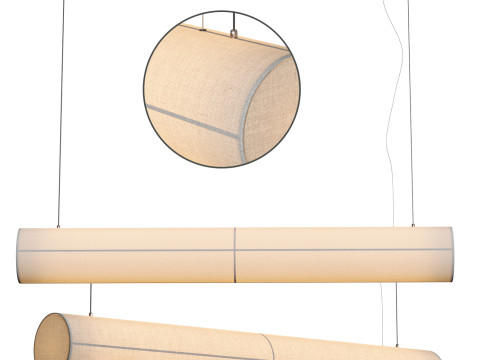 HASHIRA LINEAR PENDANT LAMP RAW Model 3D