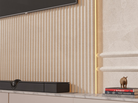 TV wall set 03 3D Модель