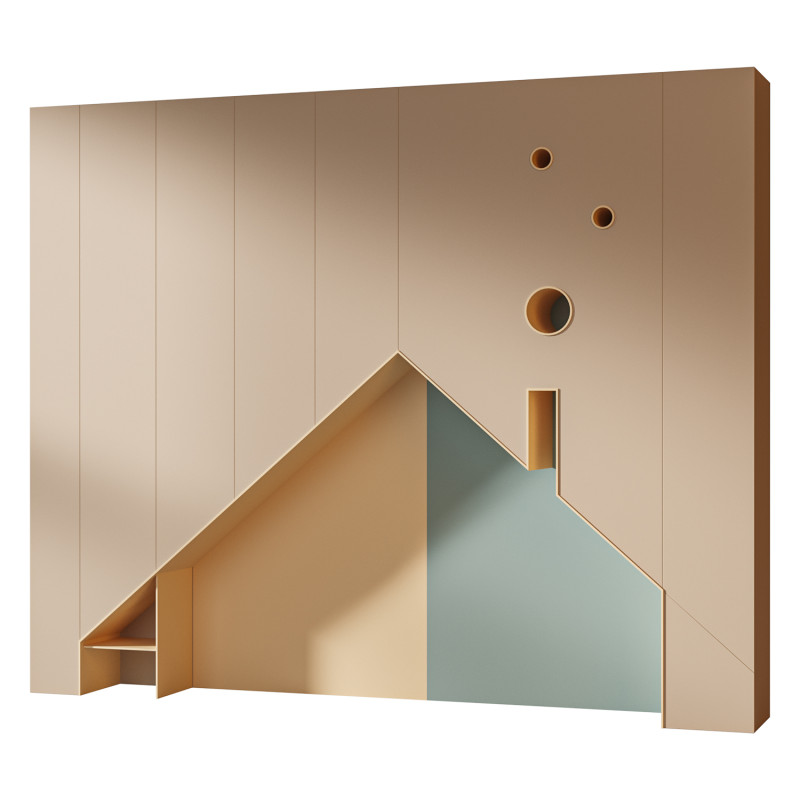 Kids 3D Wall panel 01 3D Modell .c4d .max .obj .3ds .fbx .stl .blend