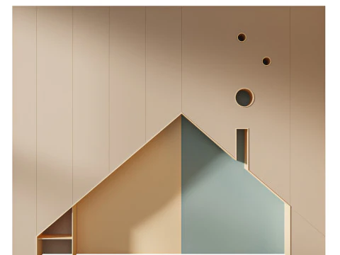 Kids 3D Wall panel 01 3D Model
