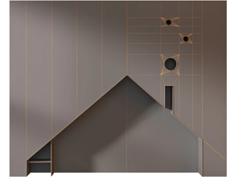 Kids 3D Wall panel 01 3D Model