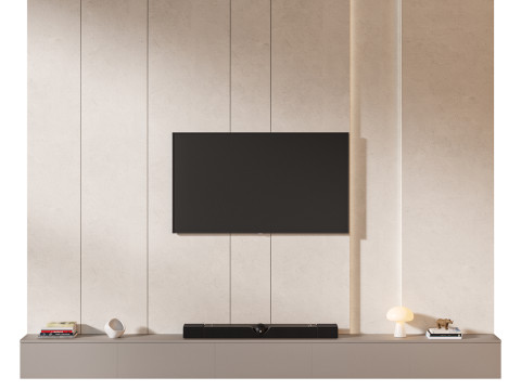 TV wall set 04 Modelo 3D
