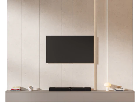 TV wall set 04 3D Model
