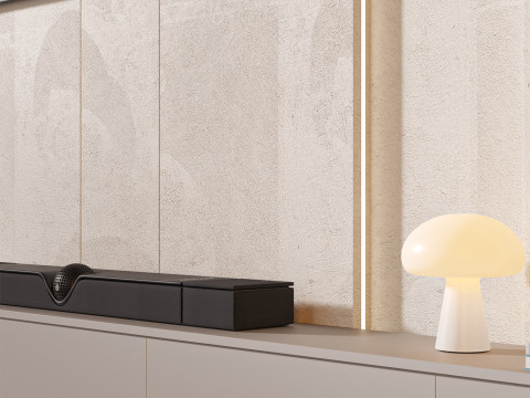 TV wall set 04 Modelo 3D