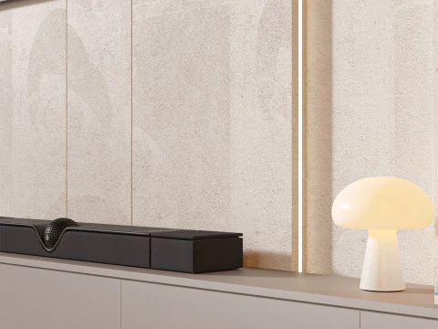 TV wall set 04 3D Model