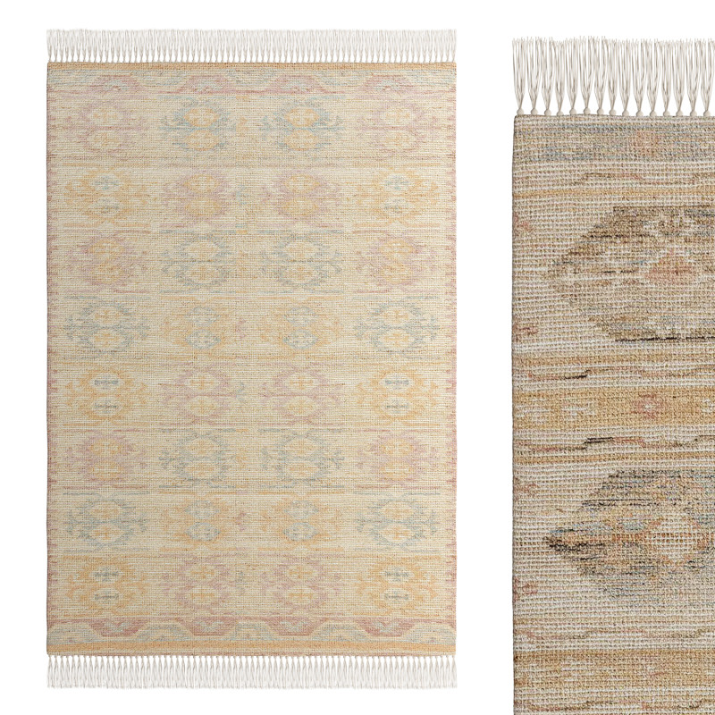 Jute Rug Himal Multicolour By Benuta 3D 모델 .c4d .max .obj .3ds .fbx .stl .blend 