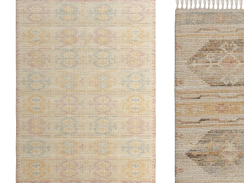 Jute Rug Himal Multicolour By Benuta Model 3D