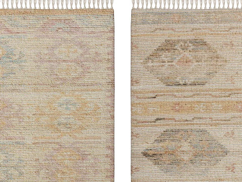 Jute Rug Himal Multicolour By Benuta 3D Model