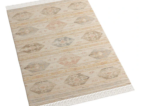 Jute Rug Himal Multicolour By Benuta 3D Model