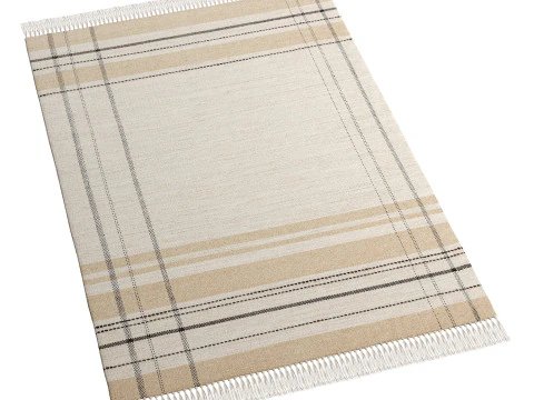 Wool Rug Bahati Beige By Benuta 3D Model