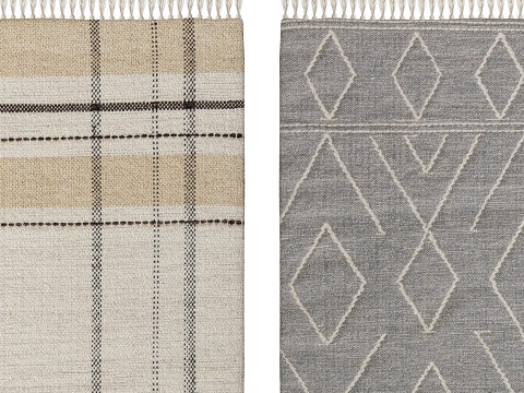 Wool Rug Bahati Beige By Benuta 3D Model