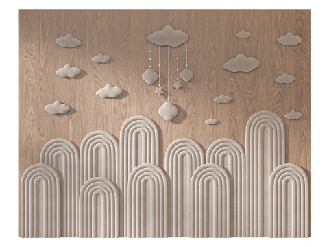 Kids 3D Wall panel 02 3D 模型