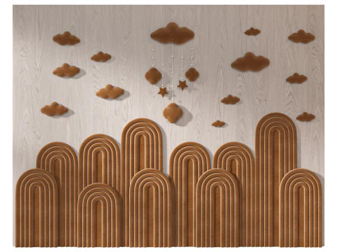 Kids 3D Wall panel 02 3D Model