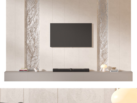 TV wall set 05 3Dモデル