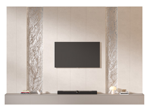 TV wall set 05 3D 모델