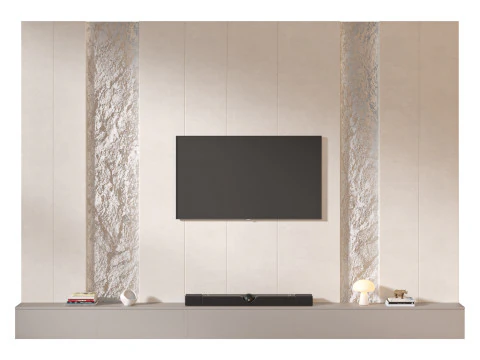 TV duvarı seti 05 3D Model