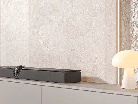 TV duvarı seti 05 3D Model